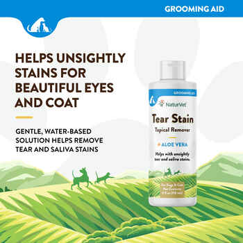 NaturVet Tear Stain with Aloe Topical Remover For Dogs and Cats 4 fl oz