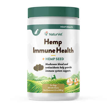 NaturVet Hemp Immune Health Plus Hemp Seed Supplement for Dogs Soft Chews 60 ct product detail number 1.0