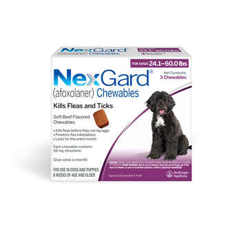 NexGard® (afoxolaner) Chewables 24 to 60 lbs, 3pk product detail number 1.0