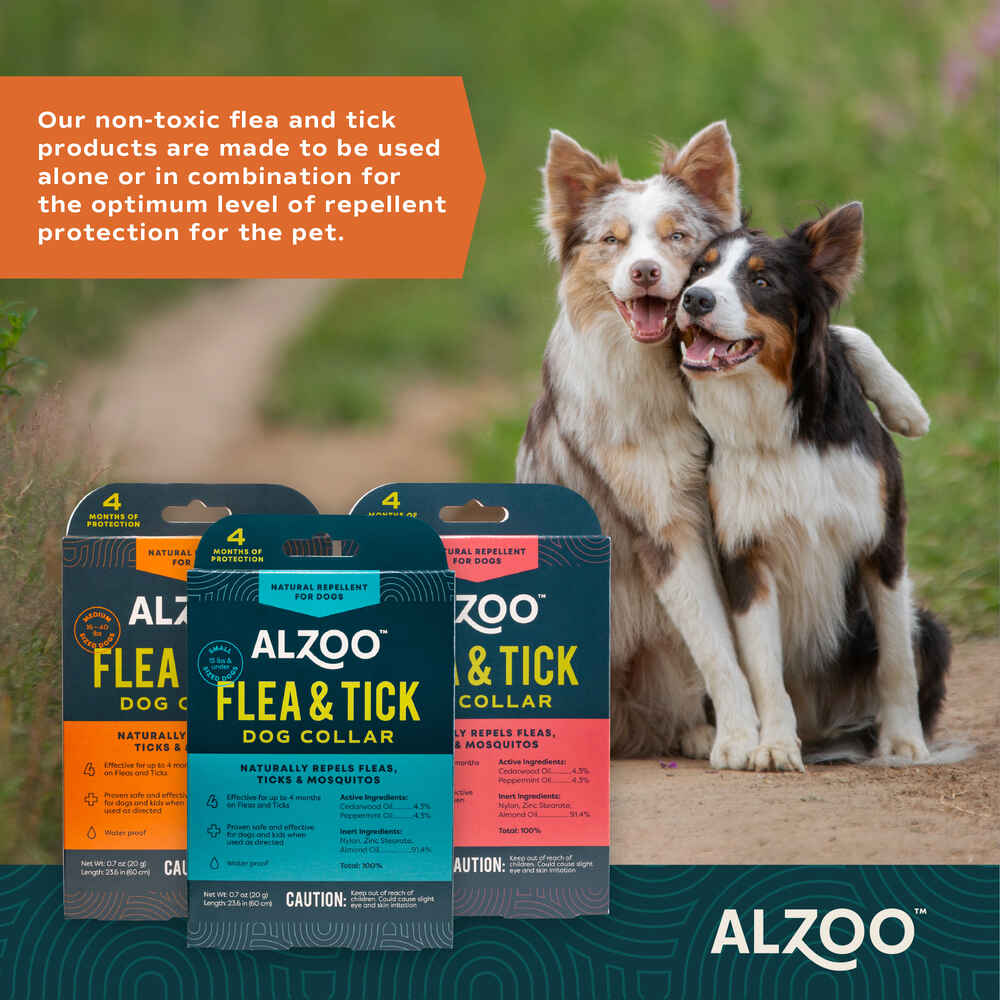 Alzoo Plant-Based Flea & Tick Collar for Dogs
