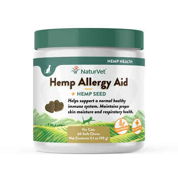 NaturVet Hemp Allergy Aid Plus Hemp Seed Supplement for Cats Soft Chews 60 ct product detail number 1.0