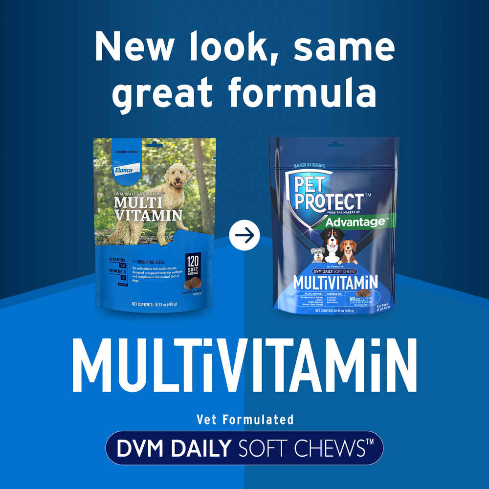 Pet Protect Vet-Formulated Daily Multivitamin DVM Soft Chews for Dogs