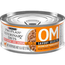 Purina Pro Plan Veterinary Diets OM Overweight Management Savory Selects with Salmon Feline Formula Wet Cat Food-product-tile
