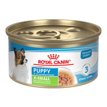 Royal Canin Size Health Nutrition X-Small Breed Puppy Thin Slices in Gravy Wet Dog Food - 3 oz Cans - Case of 24 product detail number 1.0