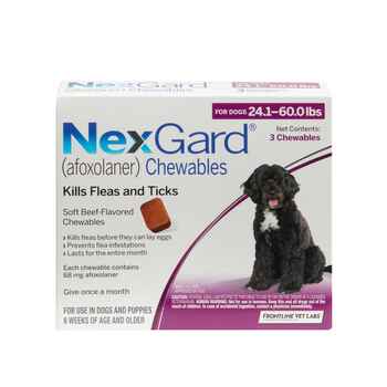 NexGard® (afoxolaner) Chewables 24 to 60 lbs, 3pk product detail number 1.0