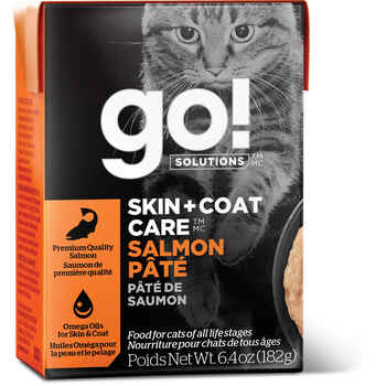 Petcurean Go! Skin & Coat Care Salmon Pate Wet Cat Food 6.4-oz Case of 24 product detail number 1.0