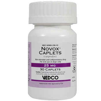 Novox Carprofen - Generic to Rimadyl 25 mg Caplets 30 ct product detail number 1.0