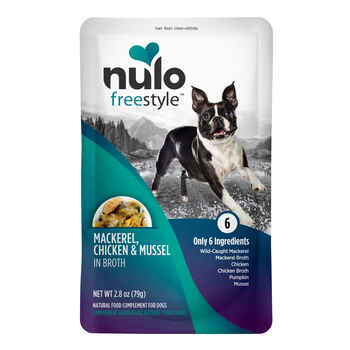 Nulo Freestyle Mackerel, Chicken & Mussel in Broth Dog Food Topper 2.8oz /24ct product detail number 1.0