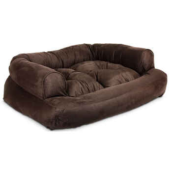 Overstuffed Luxury Pet Sofa Microsuede - Small Hot Fudge product detail number 1.0
