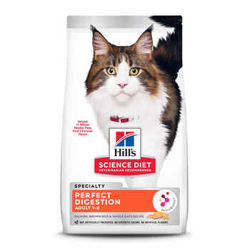 Hill's Science Diet Adult Perfect Digestion Salmon Recipe Dry Cat Food - 3.5 lb Bag product detail number 1.0