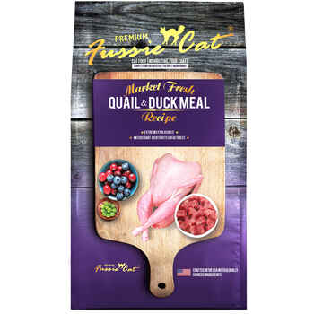 Fussie Cat Market Fresh Quail & Duck Meal Recipe Grain-Free Dry Cat Food 4lb product detail number 1.0