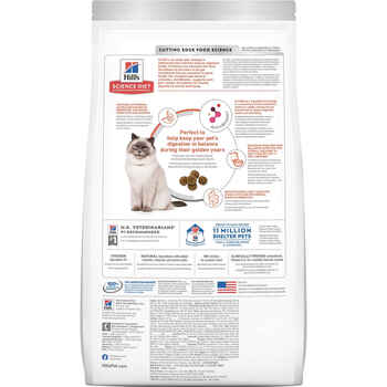 Hill's Science Diet Adult 7+ Perfect Digestion Chicken Recipe Dry Cat Food - 3.5 lb Bag