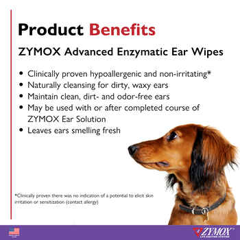 Zymox Advanced Enzymatic Ear Wipes -100 Count