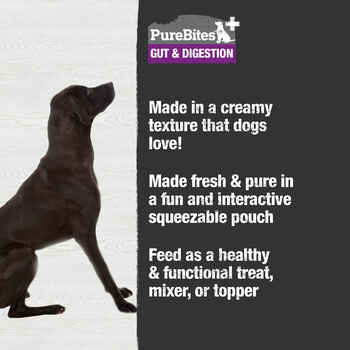 PureBites Plus Squeezables For Dogs - Gut & Digestion 2.5oz/71g