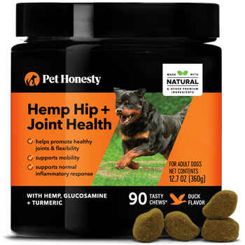 Pet Honesty Hemp Hip + Joint Health Duck Flavored Soft Chews Joint & Mobility Supplement for Dogs 90 Count product detail number 1.0