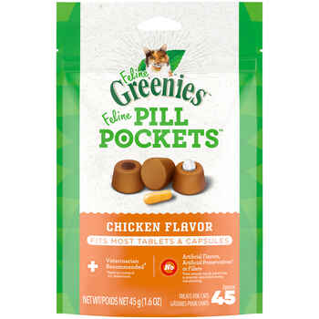 FELINE GREENIES Pill Pockets Chicken Flavor 45 Treats product detail number 1.0