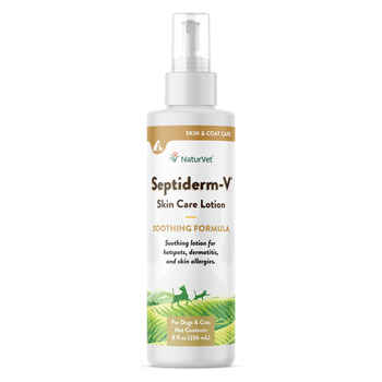 NaturVet Septiderm-V Skin Care Lotion Spray for Dogs and Cats 8 fl oz product detail number 1.0