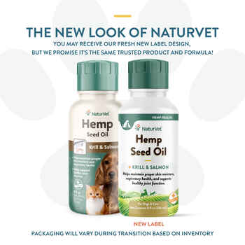NaturVet Hemp Seed Oil, Krill and Salmon for Dogs and Cats 8 oz