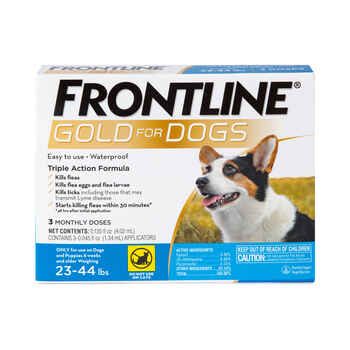 Frontline Gold 3 pk Dog Medium 23-44 lbs product detail number 1.0