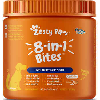 Zesty Paws 8-in-1 Multifunctional Bites for Dogs Chicken, 90ct product detail number 1.0