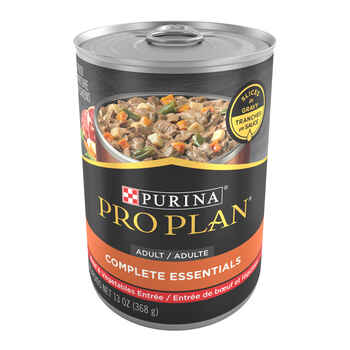 Purina Pro Plan Adult Complete Essentials Beef & Vegetables Entree Slices in Gravy Wet Dog Food 13 oz Cans (Case of 12) product detail number 1.0