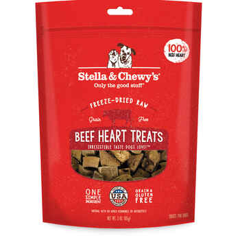 Stella & Chewy's Beef Heart Freeze-Dried Raw Dog Treats 3oz product detail number 1.0