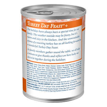 Blue Buffalo BLUE Family Favorite Recipes Adult Turkey Day Feast Wet Dog Food 12.5 oz Can - Case of 12