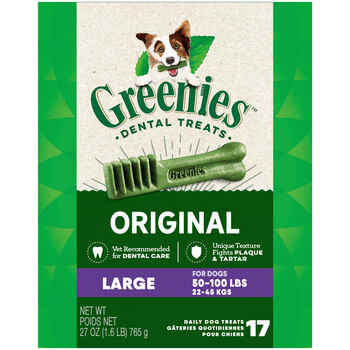 GREENIES Original Large Natural Dental Dog Treats - 27 oz. Pack (17 Treats) product detail number 1.0
