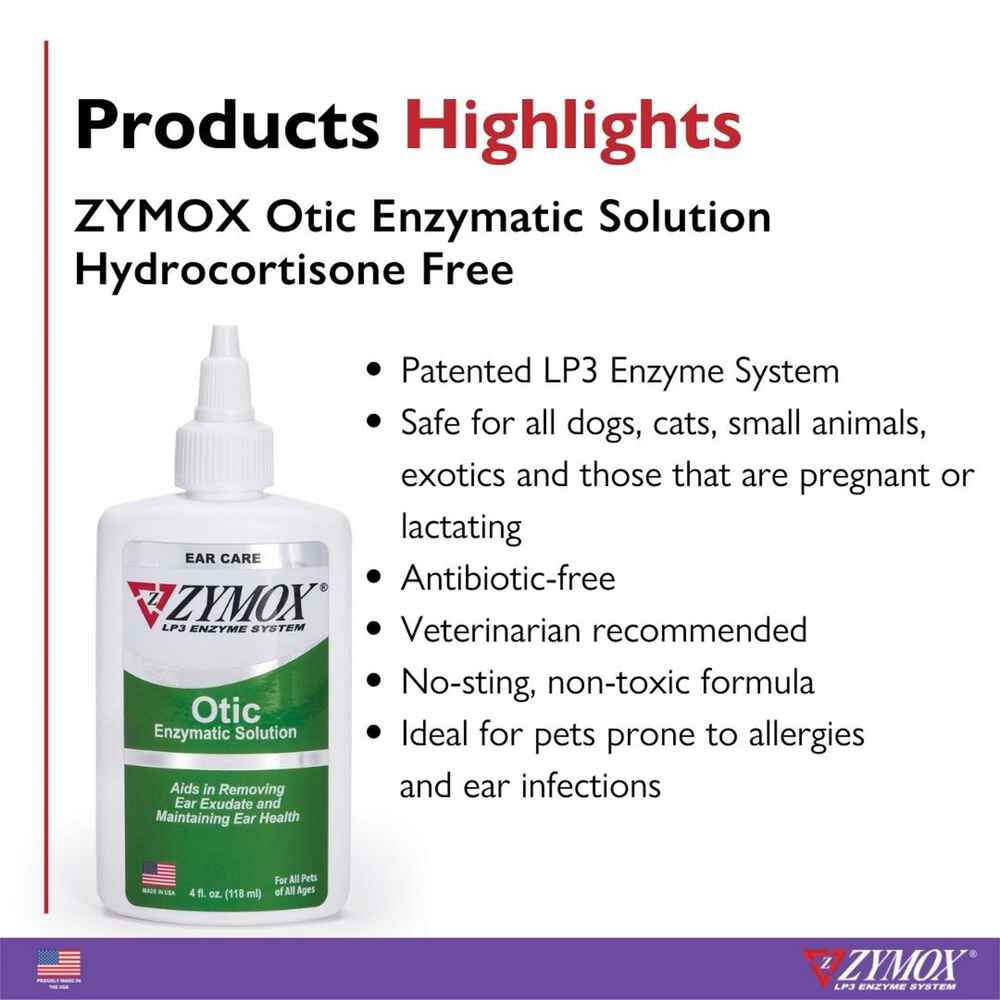 Zymox Otic Enzymatic Solution Hydrocortisone Free