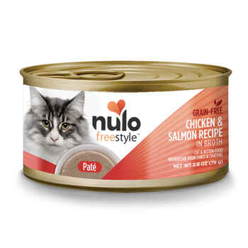 Nulo FreeStyle Chicken & Salmon in Broth Pate Cat Food 2.8 oz Cans Case of 12 product detail number 1.0