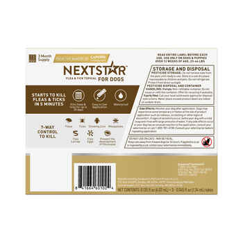 Nextstar Flea and Tick Topical for Dogs 5-22 pounds 3 Count