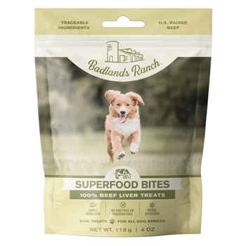 Badlands Ranch Superfood Bites 100% Beef Liver Freeze Dried Raw Dog Treats 4 oz Bag product detail number 1.0