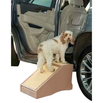 Pet Gear Step / Ramp Combination with SuperTrax for Dogs & Cats- Chocolate