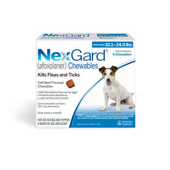 NexGard® (afoxolaner) Chewables 10 to 24 lbs, 6pk product detail number 1.0