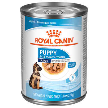 Royal Canin Size Health Nutrition Large Breed Puppy Thin Slices in Gravy Wet Dog Food - 13 oz Cans - Case of 12 product detail number 1.0