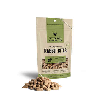 Vital Essentials Freeze Dried Raw Rabbit Bites Dog Treats 2 oz Bag product detail number 1.0