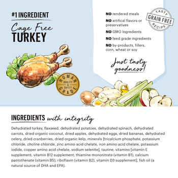 The Honest Kitchen Grain Free Turkey Dehydrated Dog Food - 10 lb Box
