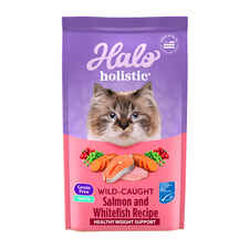 Halo Holistic Healthy Weight Support Wild-Caught Salmon & Whitefish Indoor Dry Cat Food-product-tile