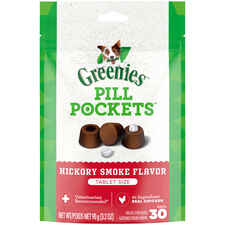 GREENIES Pill Pockets for Dogs Hickory Smoke Flavor Tablet Size 30 Treats-product-tile