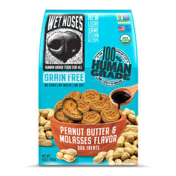 Wet Noses Peanut Butter & Molasses Grain Free Original Crunchy Dog Treats 14oz Bag product detail number 1.0