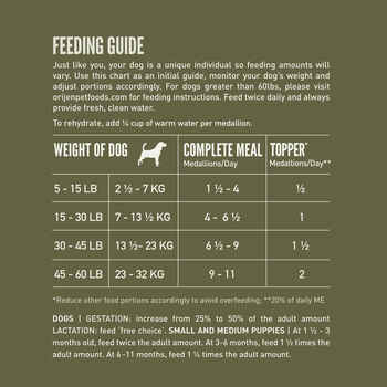ORIJEN Tundra Freeze-Dried Dog Food Medallions 6 oz Bag