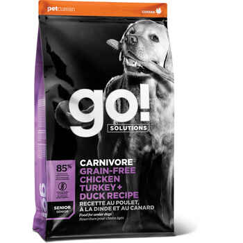 Petcurean GO! Solutions Carnivore Grain Free Chicken, Turkey, & Duck Recipe Senior Dry Dog Food 3.5-lb product detail number 1.0