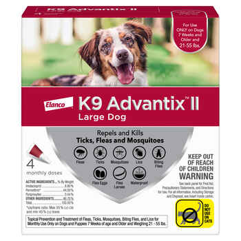 K9 Advantix II 4pk Red Dog 21-55 lbs product detail number 1.0