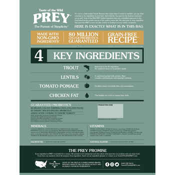 Taste of the Wild PREY Trout Limited Ingredient Recipe Dry Dog Food - 8 lb Bag