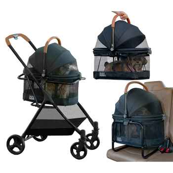 Pet Gear VIEW 360 Stroller, Booster, & Carrier Travel System for Small Dogs & Cats - Jet Black product detail number 1.0