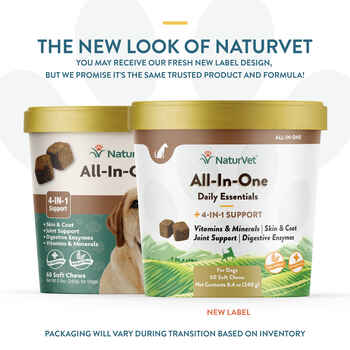 NaturVet All-in-One Dog Supplement for Dogs Soft Chews 60 ct