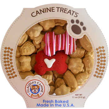Claudia’s Canine Bakery Heartfelt Bones,  Baked Treats 11oz tub product detail number 1.0