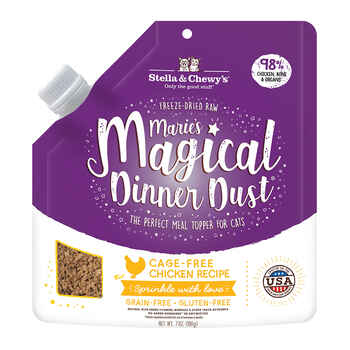 Stella & Chewy's Marie’s Magical Dinner Dust Cage Free Chicken Recipe Freeze-Dried Raw Cat Food Topper 7 oz product detail number 1.0