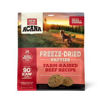 ACANA Farm-Raised Beef Recipe Freeze-Dried Dog Food Patties 14 oz Bag product detail number 1.0