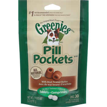 Greenies Pill Pockets Peanut Butter For Dogs (hides tablets) 30 ct 3.2 oz product detail number 1.0